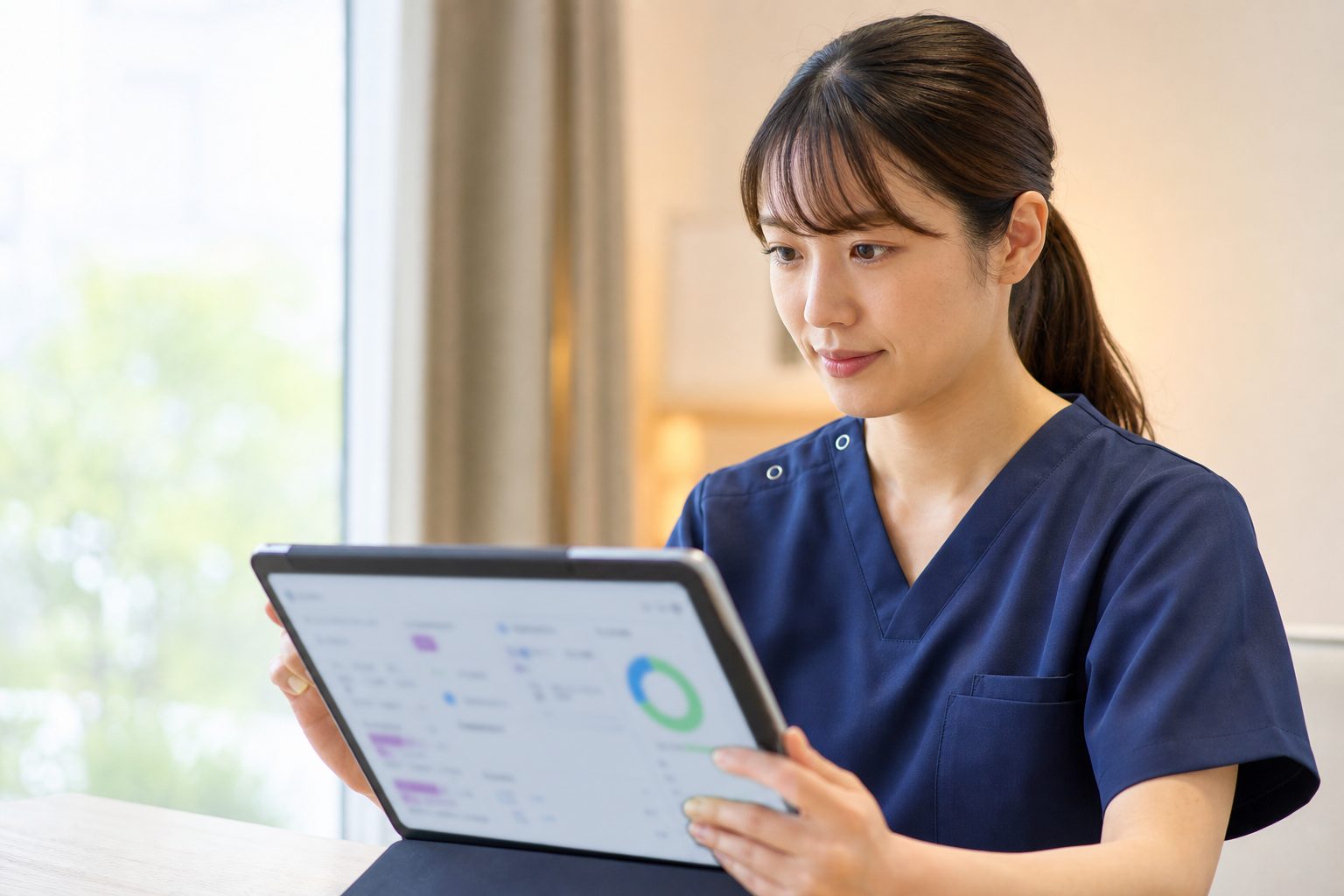 タブレットで学ぶ専門職